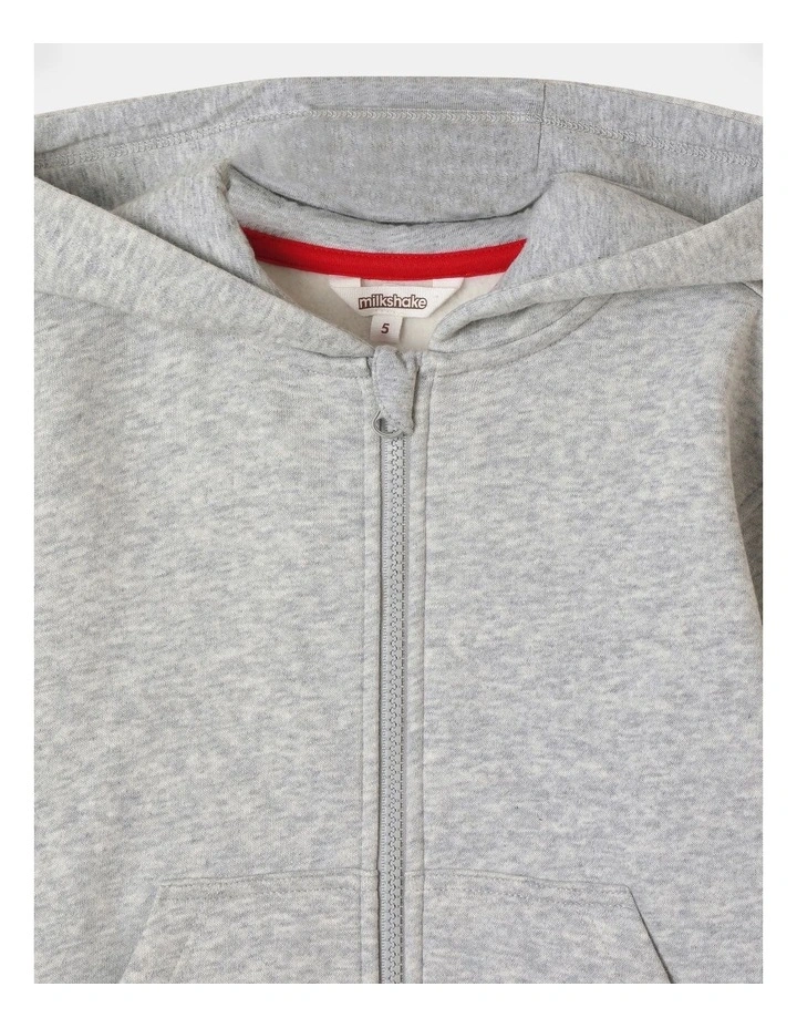 Essentials Zip Thru Hoodie in Grey Marle
