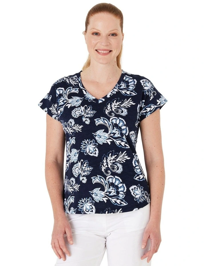 Tee in Midnight Floral