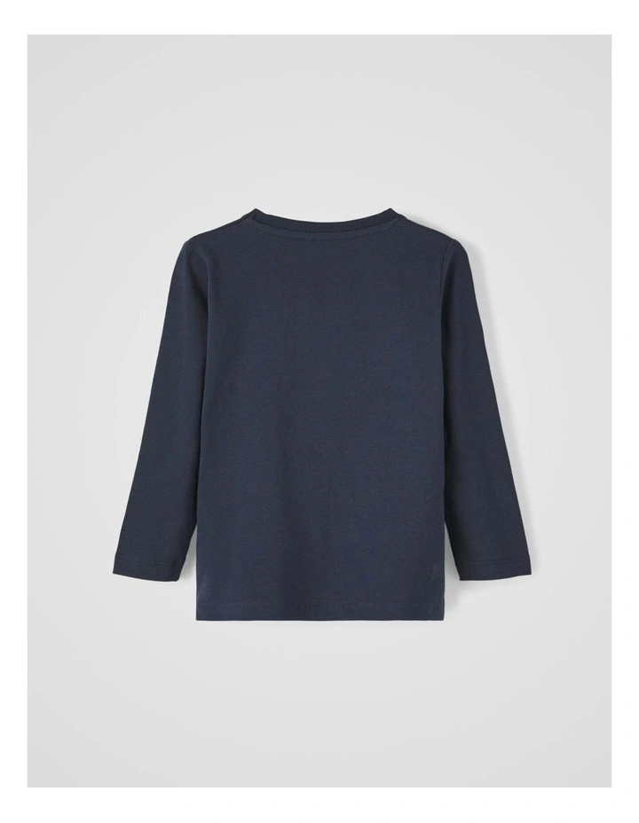 Lino Long Sleeve Top in Dark Sapphire