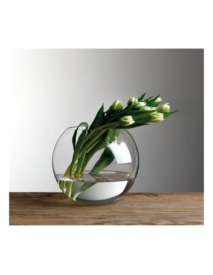Diamante Rose Bowl 22cm in Clear