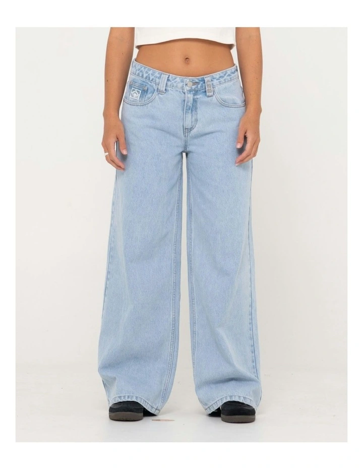 Low Rise Super Wide Leg Denim Jean in Blue