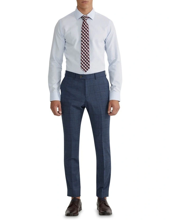 Beckton Slim Fit Dobby Shirt in Blue