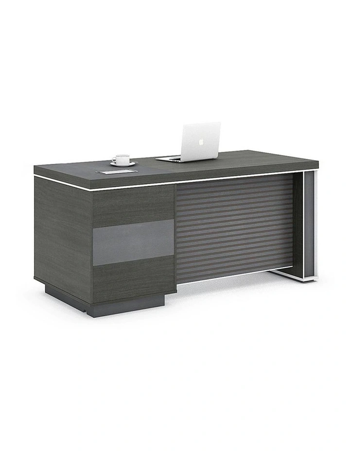 Matees Executive Desk 1.6M Reversible Grey/Brown