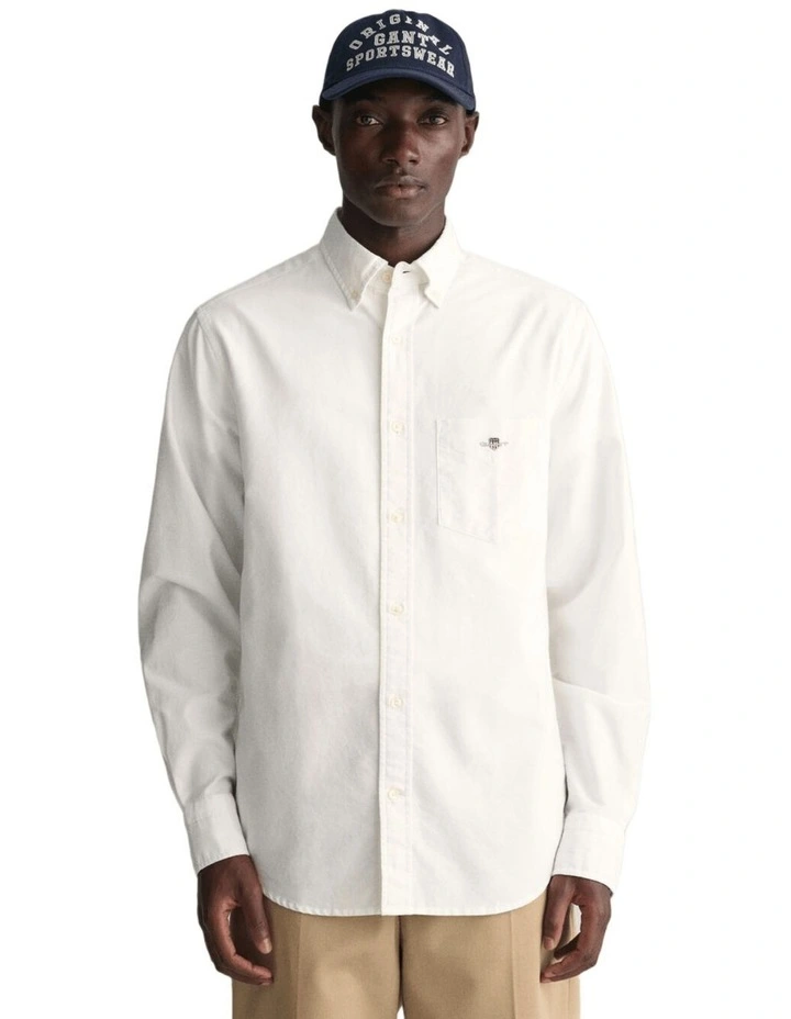 Regular Fit Oxford Shirt in White