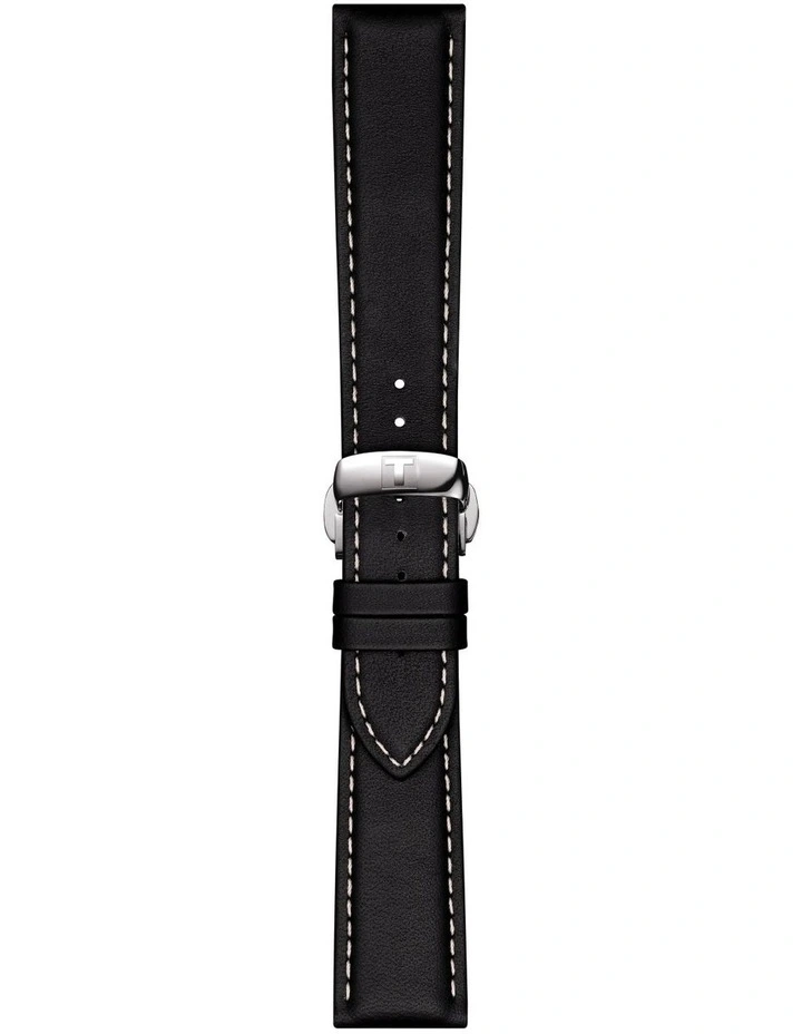 Official Leather 21mm Watch Strap in Black