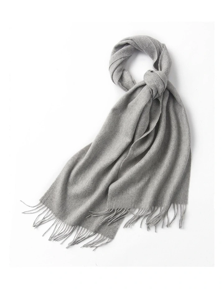 Cashmere Woven Scarf in Grey