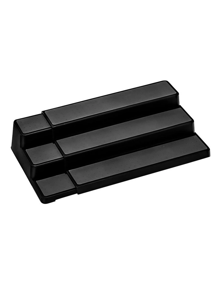 3-Tier Expandable Shelf Organiser 38x25x9cm in Carbon