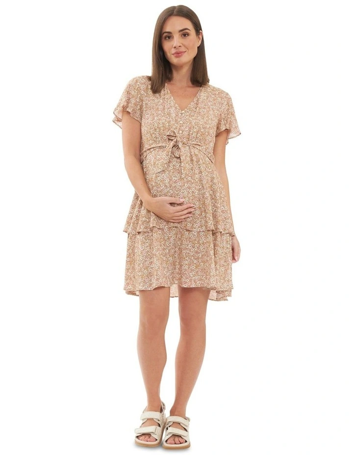 Brook Layered Dress in Nutmeg