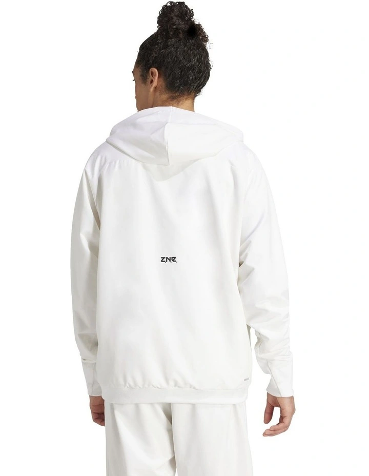 Z.N.E. Woven Full-Zip Hooded Track Top in White