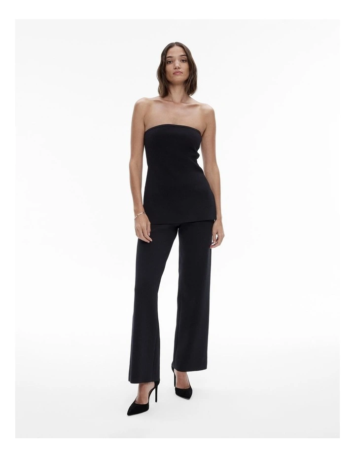 Milano Strapless Knit Top in Black