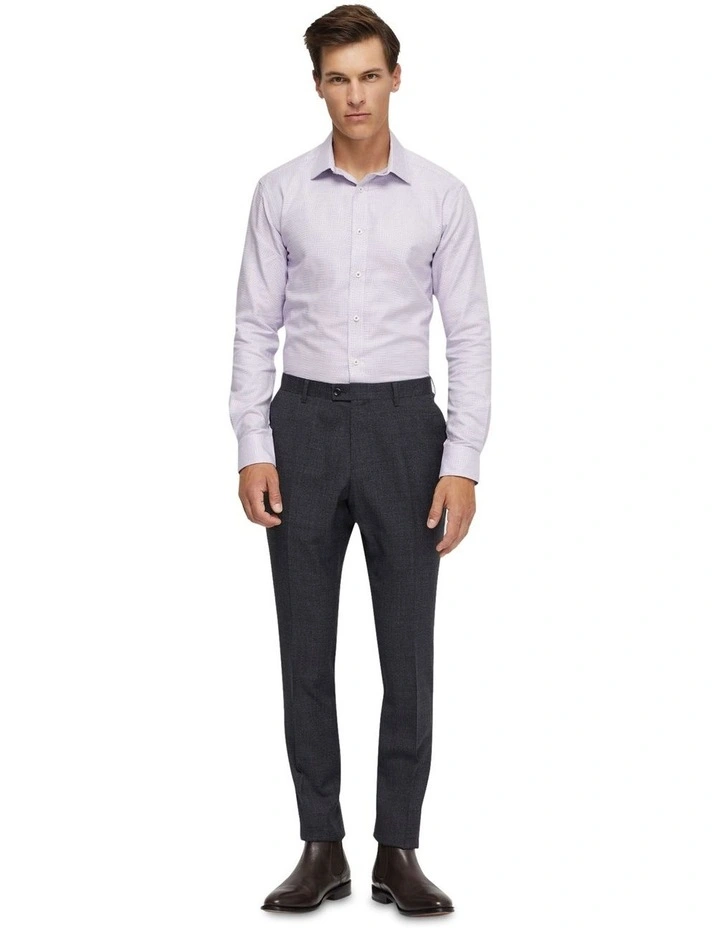 Beckton Cotton Dobby Shirt in Lilac