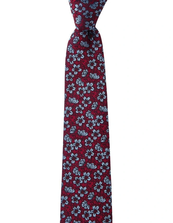 Elderflower Silk Tie in Wine