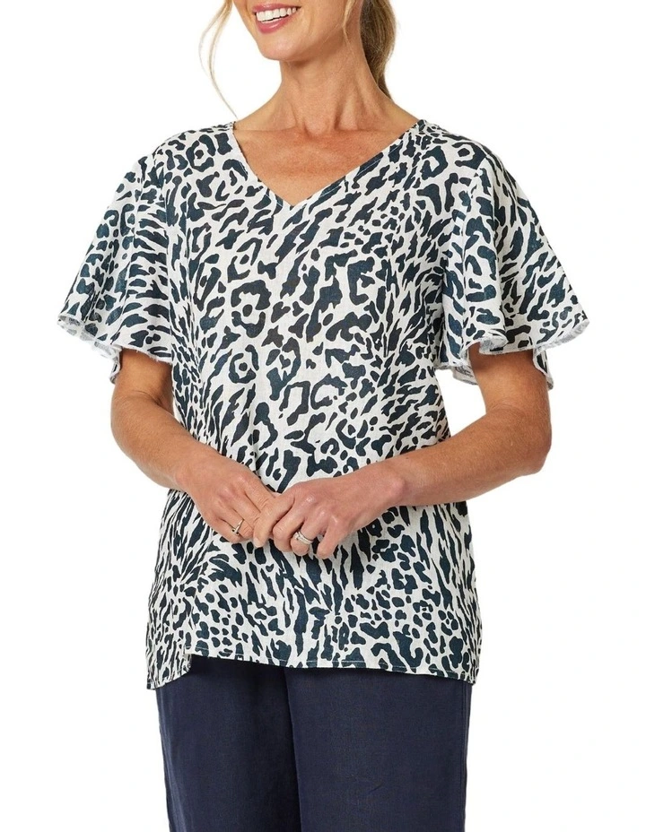 Cape Cod Print Top in Animal