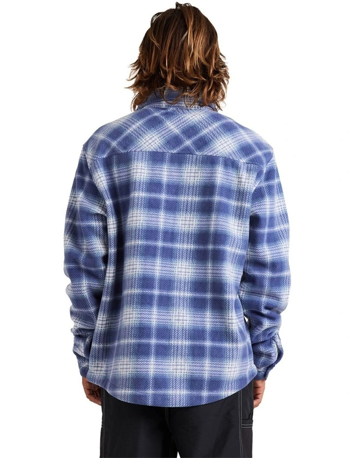 Polar Fleece Overshirt in Crown Blue Surf Days