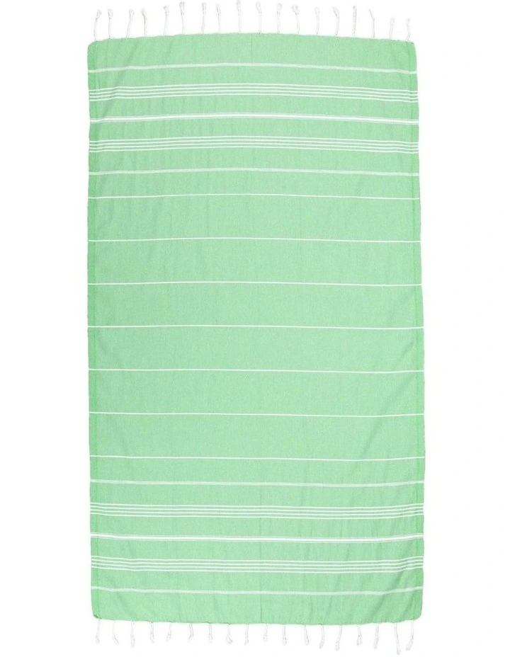 Thin Turkish Towel in Light Green