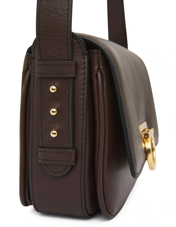Lumia Leather Crossbody Bag in Fudge
