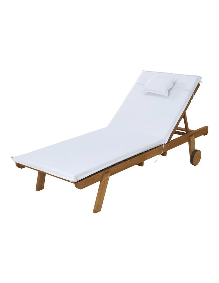 Sun Lounger in White