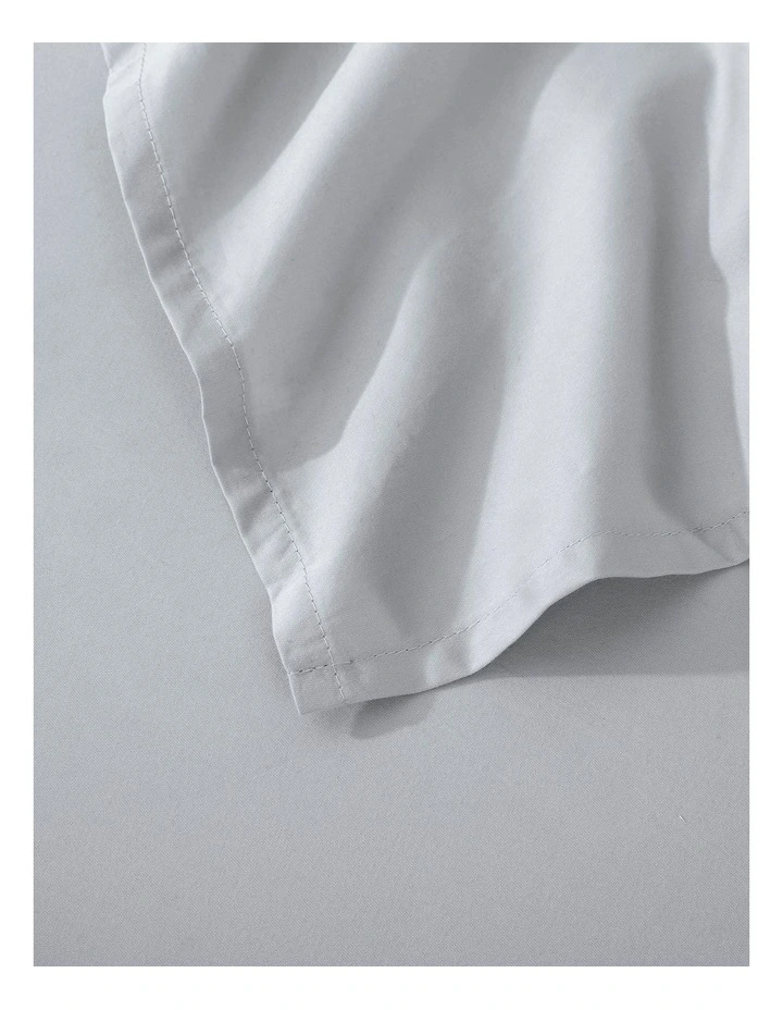 500TC Cotton Sateen Flat Sheet in Silver
