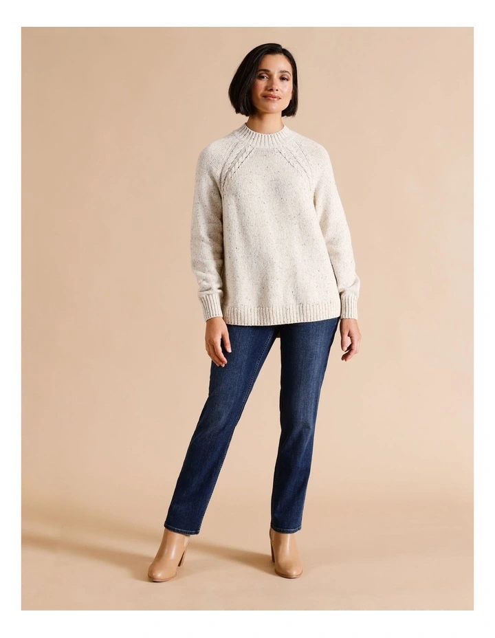 Organic Cotton Blend Wardrobe Staple Straight Jean In Mid Wash