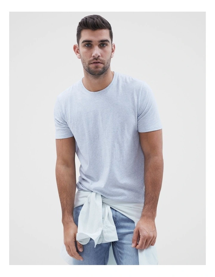 Classic Crew Neck T Shirt in Blue