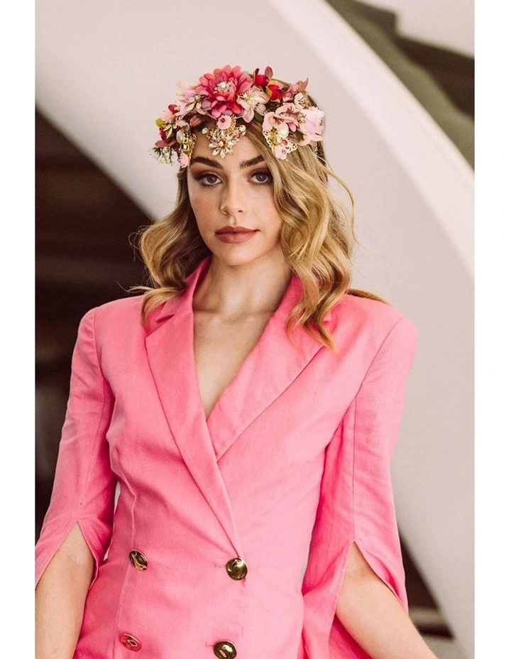 Violet Headpiece in Pink