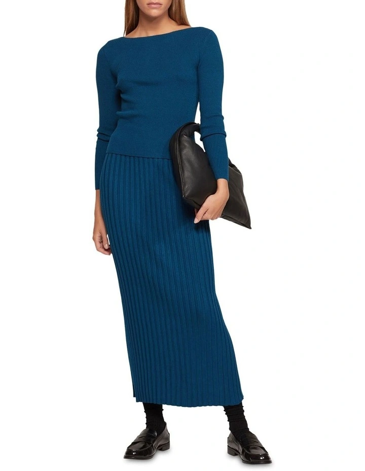Scout Rib Skirt in Blue