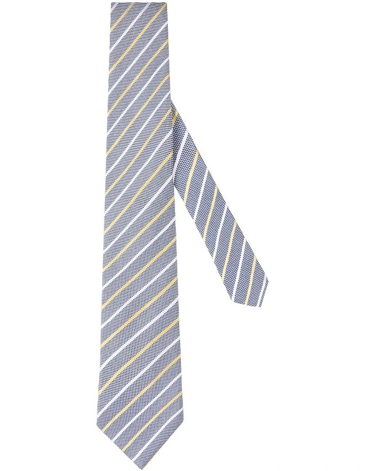 Hutley Tie in Navy/Yellow