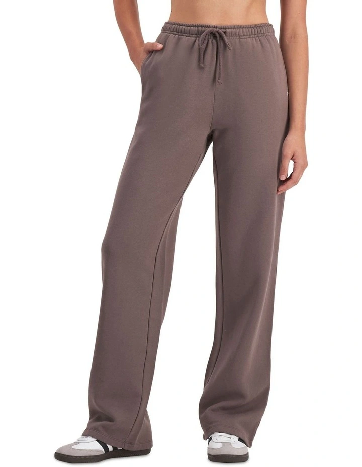 Baby Sweats Cotton Fleece Straight Leg Trackie in Smokey Mauve