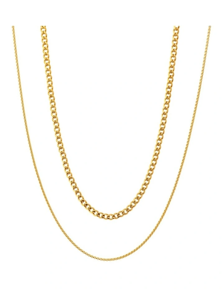 Samuel Gold Necklace Set 55cm & 60cm