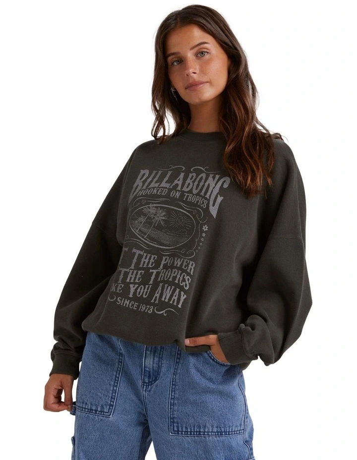 Sun Coast Long Sleeve T-shirt in Washed Black