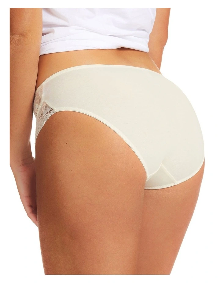 Classic Lace High Cut Brief in Ivory