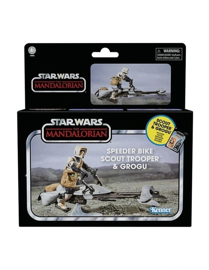 The Vintage Collection Speeder Bike, Scout Trooper & Grogu