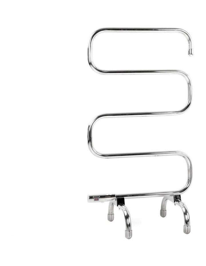 Electric Heated Towel 5 Bars Rail Rack Freestanding Clothes Dry Warmer