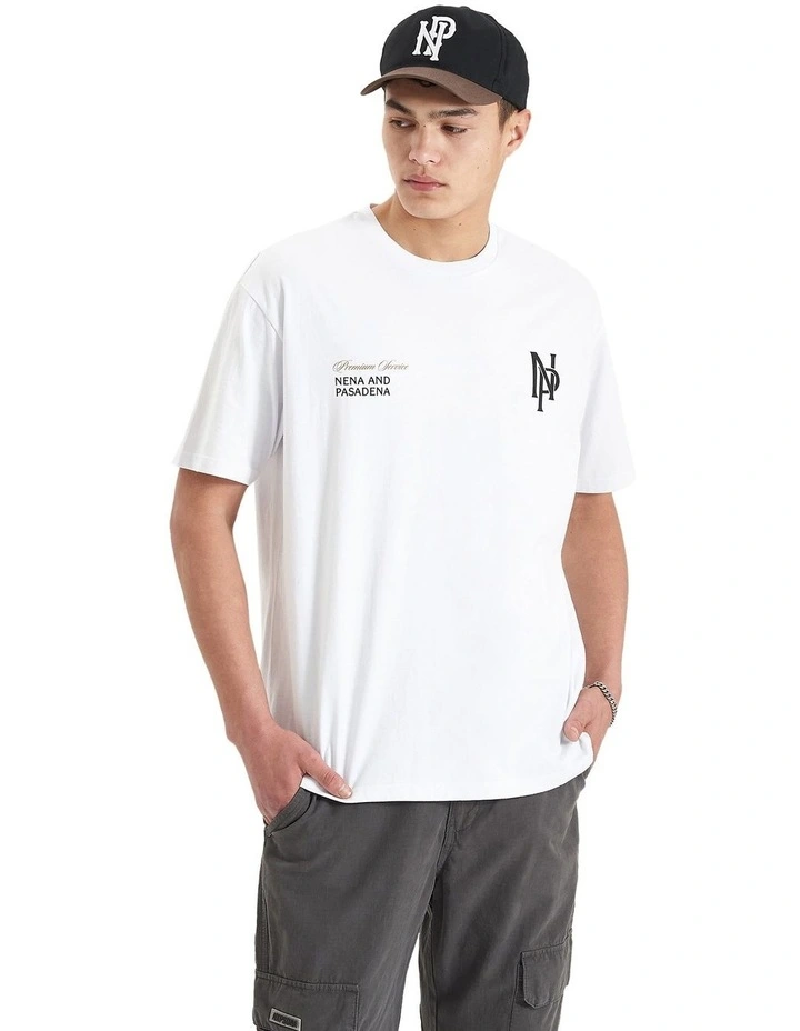 Petronas Heavy Box Fit Tee in Optical White