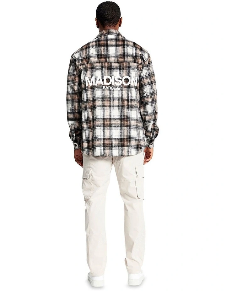 Wall Flannel Shirt in Brown/White