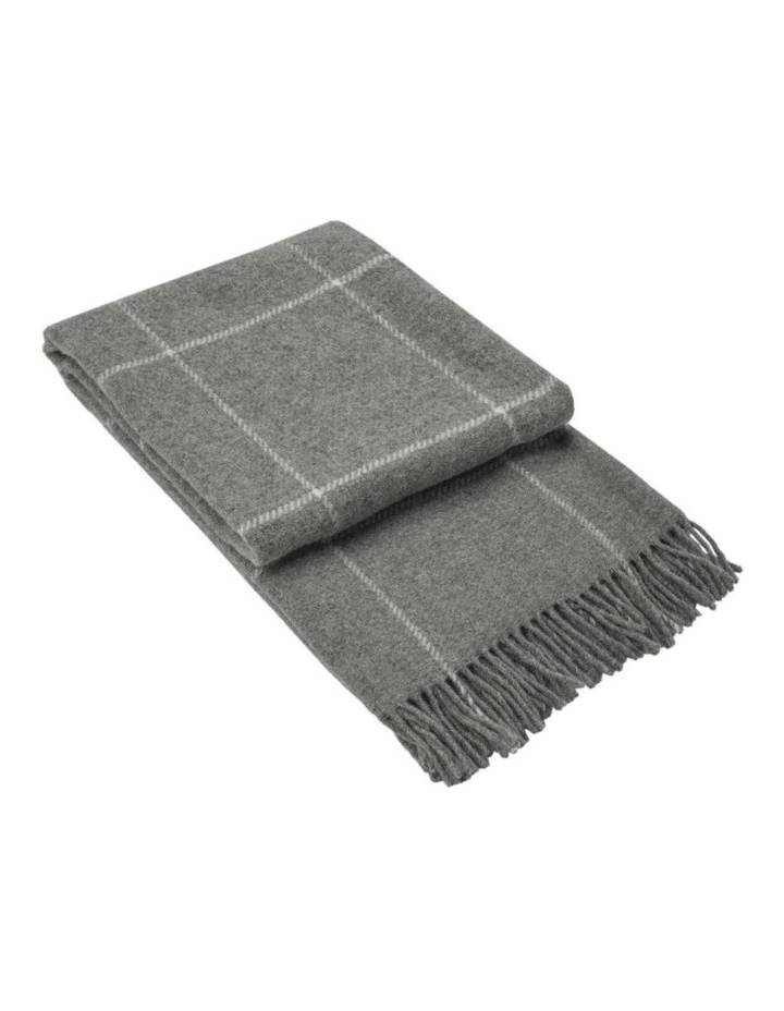 Brighton Throw Blanket in Grey Stripe