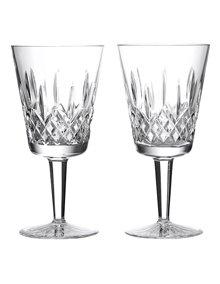 Lismore Large Goblet Glass Set of 2 410ml in Clear