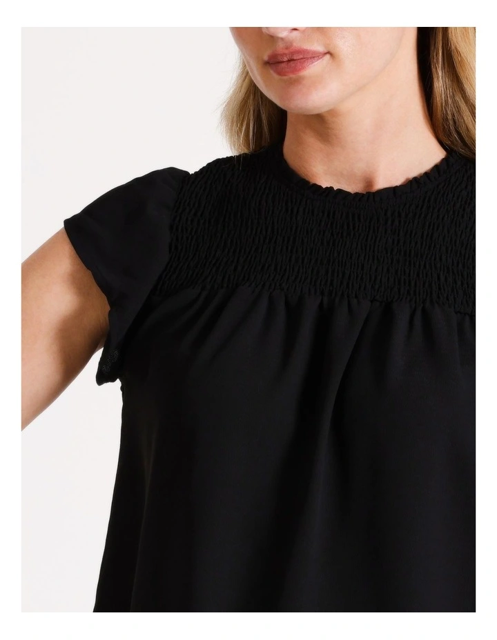 Nelly Smock Top in Black