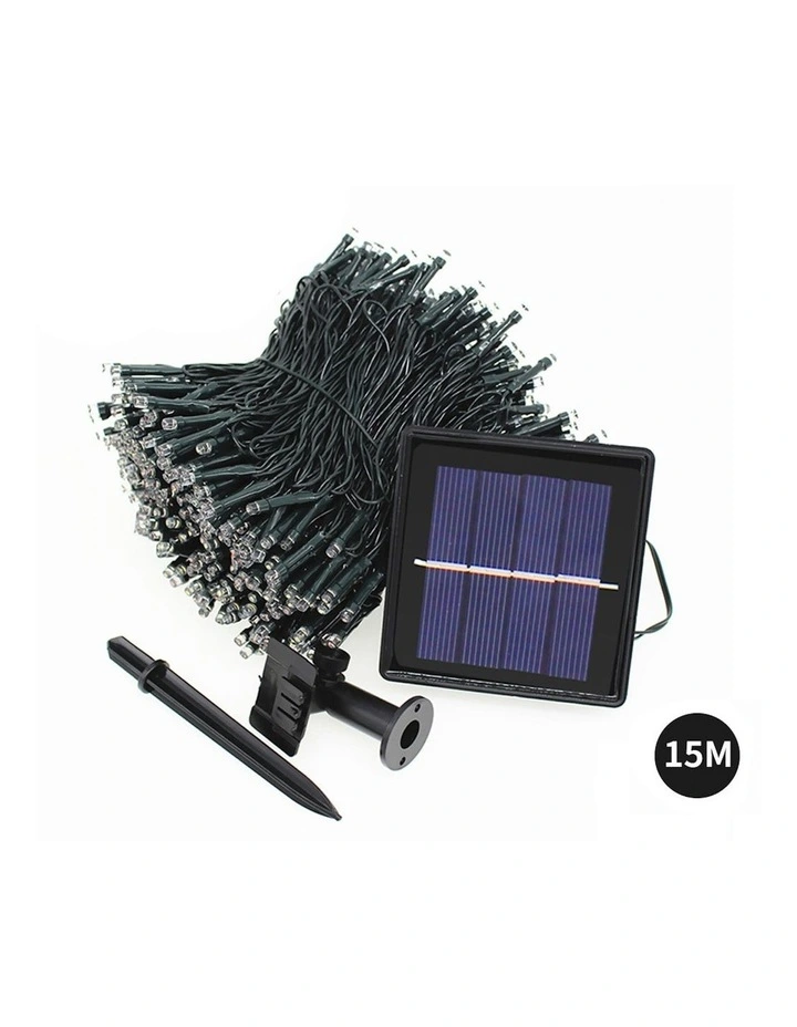 15M Solar Powered Fairy String Lights in Warm White