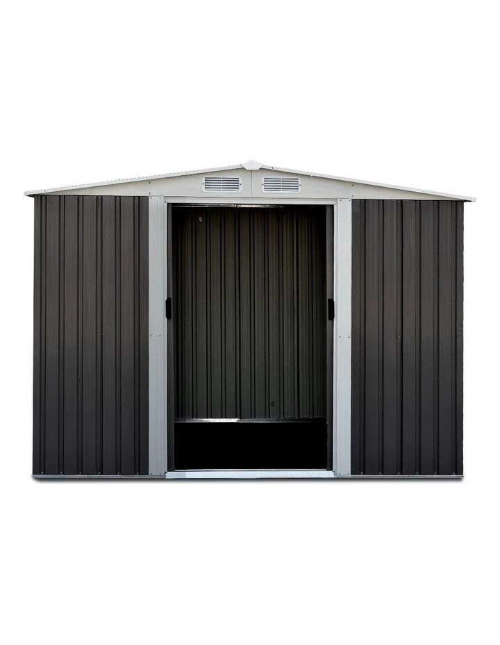 Outdoor Garden Shed with Base 2.58X2.7M Grey