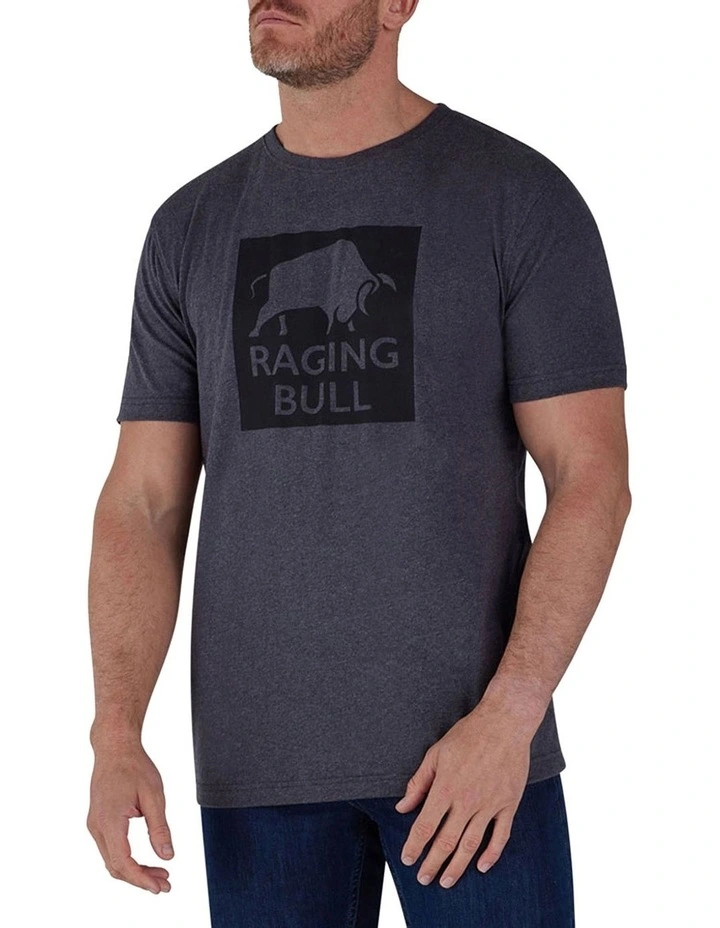 Negative Bull T/Shirt in Charcoal