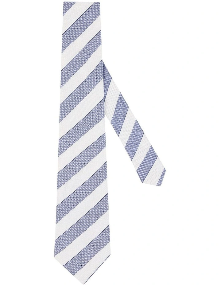 Cavello Tie in Ivory Navy