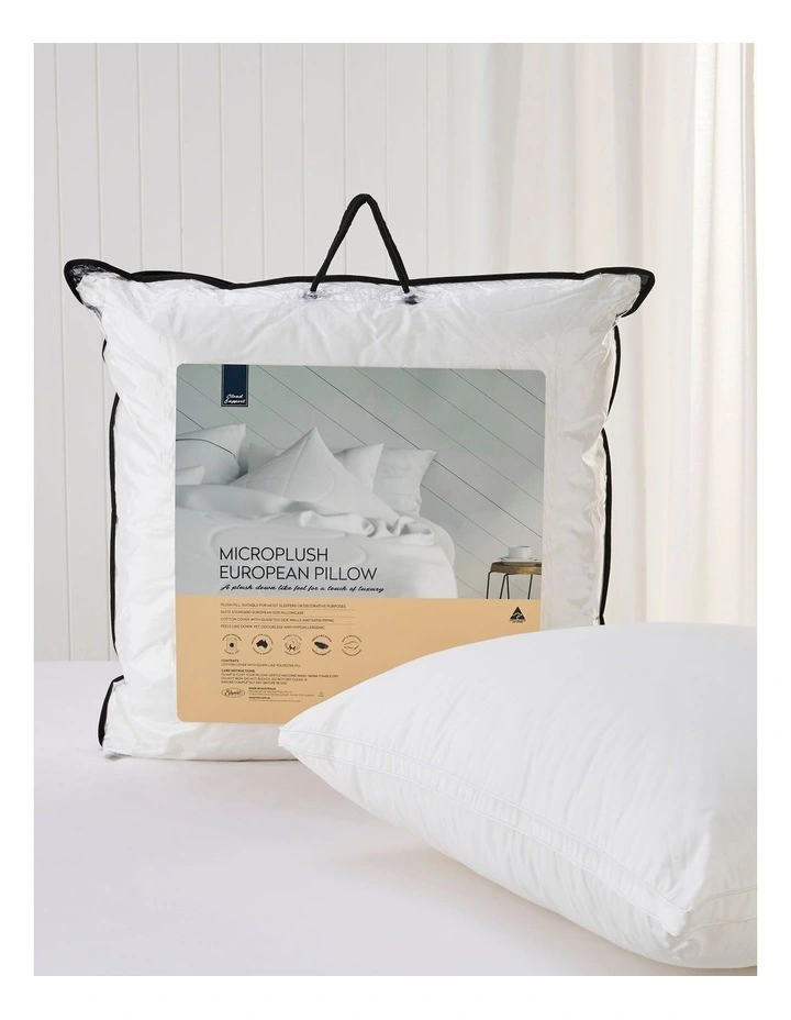 Cloud Support Microplush European Pillow in White