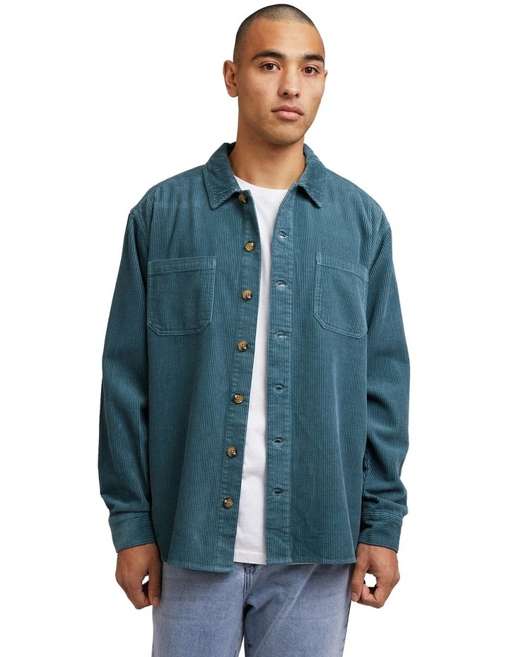 Cord Overshirt in Forest