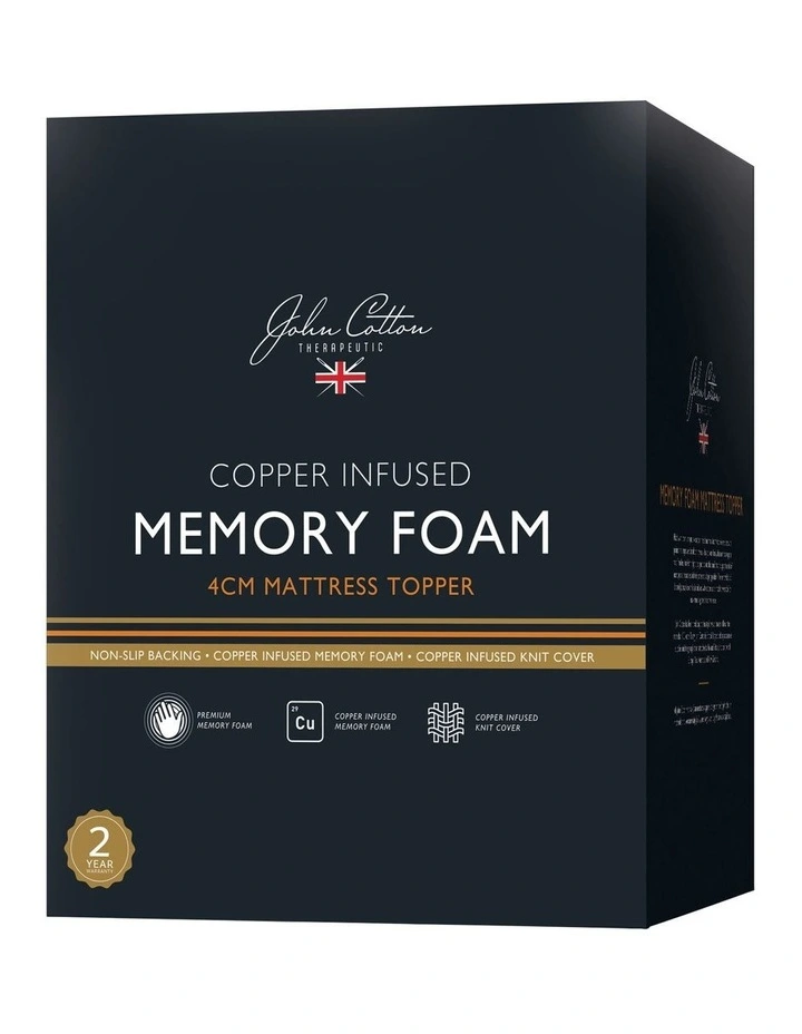 Copper Infused Memory Foam Mattress Topper