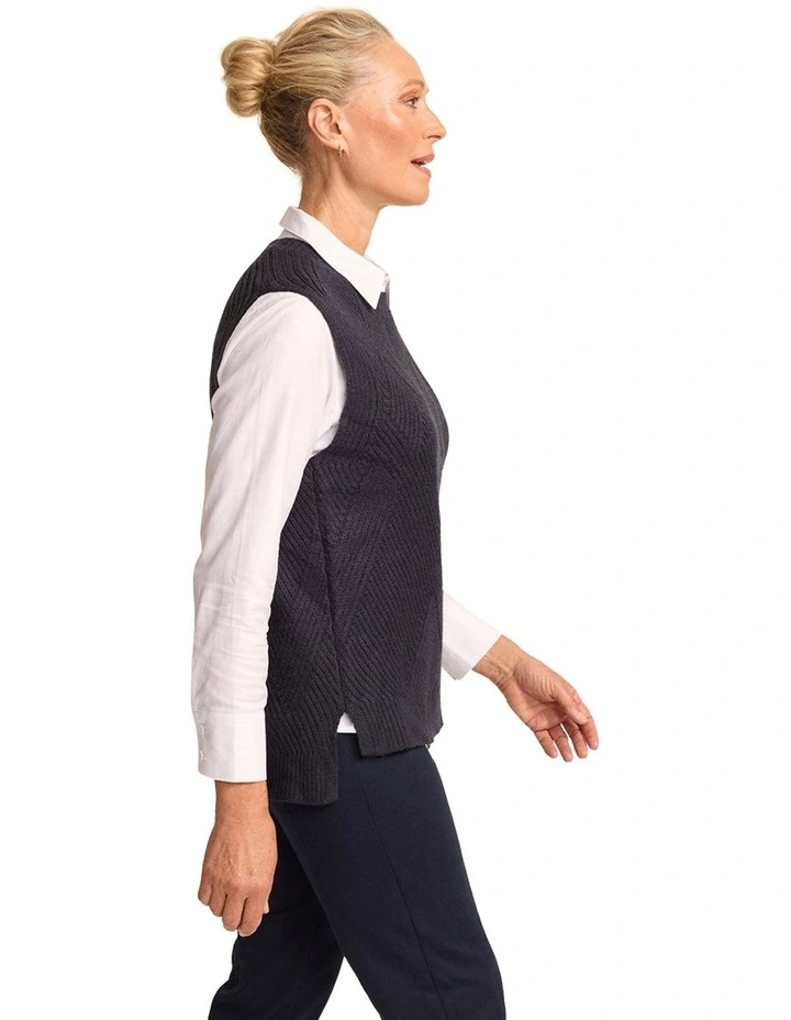 Liora Knit Vest in Ink