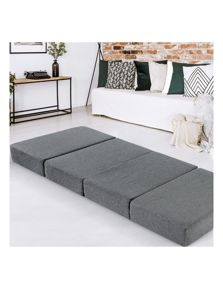 Foldable Single Foam Mattress in Grey