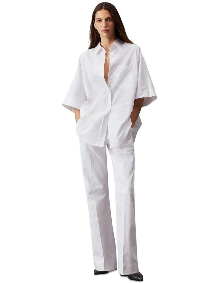 Oversize Cotton Shirt in Bright White