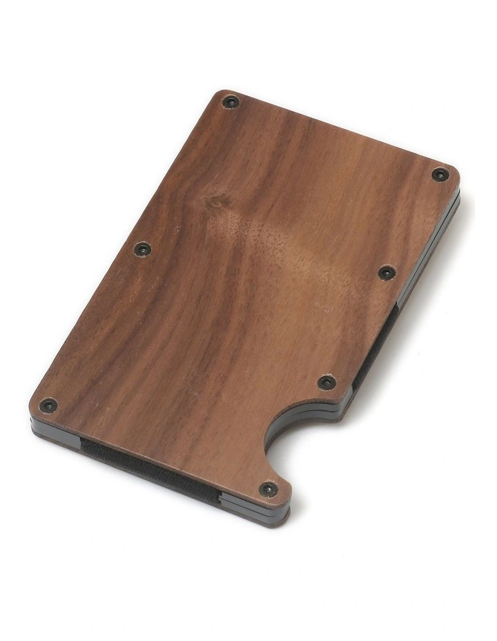Wooden Minimalist Wallet in Walnut