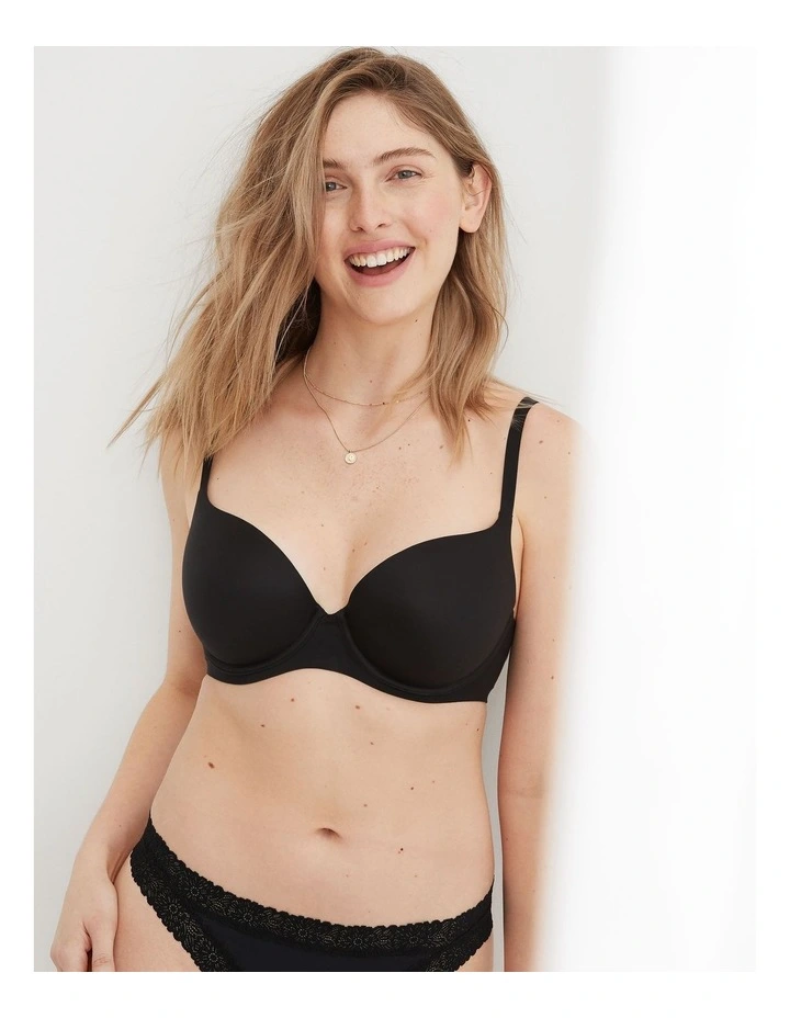 Real Sunnie Demi Push Up Bra in Black